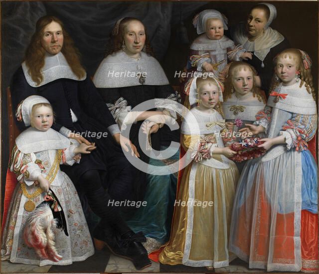 Meyndert Sonck with wife and children, 1662. Creator: Rotius, Jan Albertsz. (1624-1666).