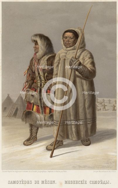 Mezen Samoyeds, 1862. Creator: Karl Fiale.