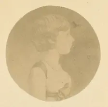 Mezzotint portrait of a Girl in Profile, from The St. Memin Collection of Portraits, 1862. Creator: Jeremiah Gurney