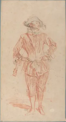 Mezzetin, c. 1716. Creator: Jean-Antoine Watteau