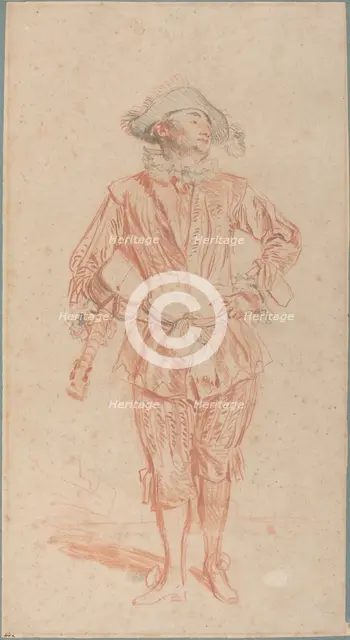 Mezzetin, c. 1716. Creator: Jean-Antoine Watteau.