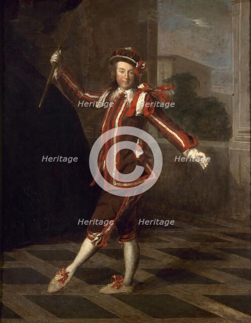 Mezzetin dansant, vers 1720, c1720. Creator: Ecole Francaise.