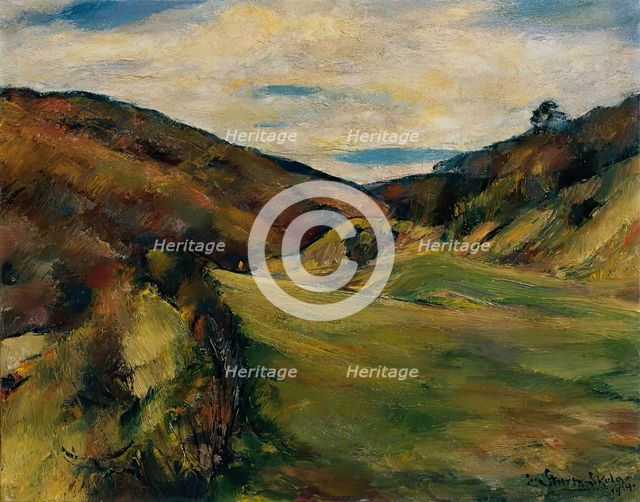 Meadow at Dreimarkstein in Sievering, 1919. Creator: Egge Sturm-Skrla.