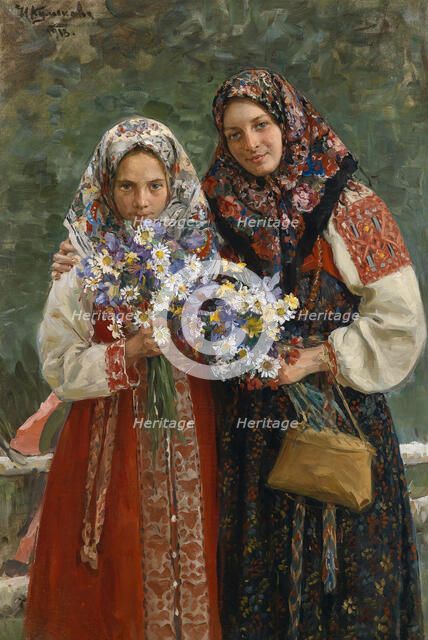 Meadow Flowers, 1913. Artist: Kulikov, Ivan Semyonovich (1875-1941)