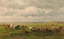 Meadow Landscape with Cattle, c.1880. Creator: Willem Roelofs