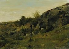 Meadow landscape with rocks, c1860/1870. Creator: Johann Till