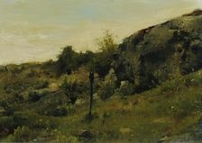 Meadow landscape with rocks, c1860/1870. Creator: Johann Till