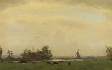 Meadow Landscape on the Spaarne, 1890-1919. Creator: Gerrit Willem Dijsselhof