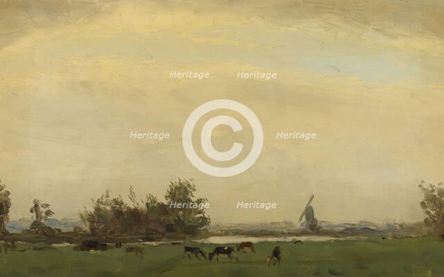 Meadow Landscape on the Spaarne, 1890-1919. Creator: Gerrit Willem Dijsselhof.