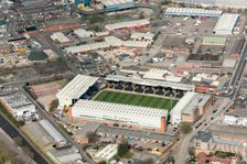Meadow Lane, home of Notts County and Notts County Women Football Clubs, City of Nottingham, 2021. Creator: Damian Grady
