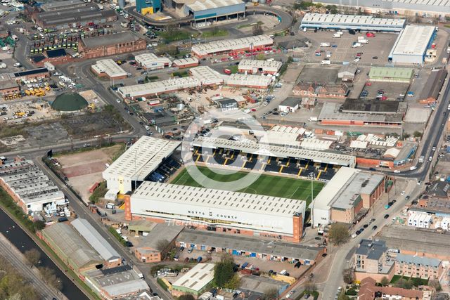 Meadow Lane, home of Notts County and Notts County Women Football Clubs, City of Nottingham, 2021. Creator: Damian Grady.