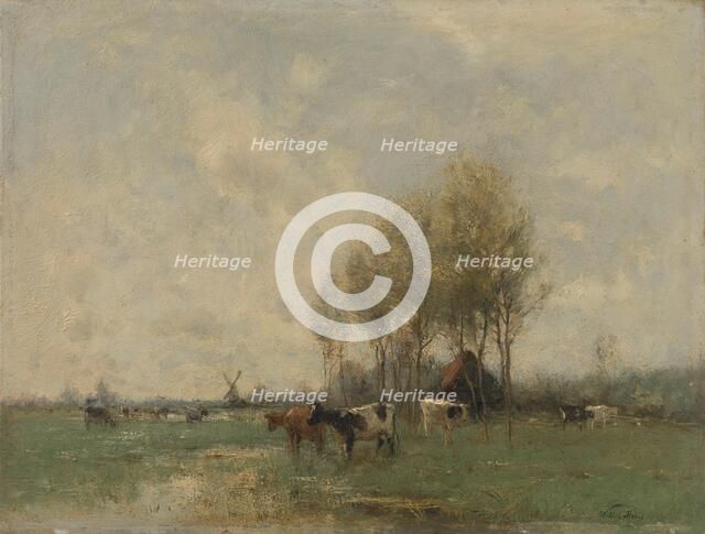 Meadow with cows, 1880-1910.  Creator: Willem Maris.
