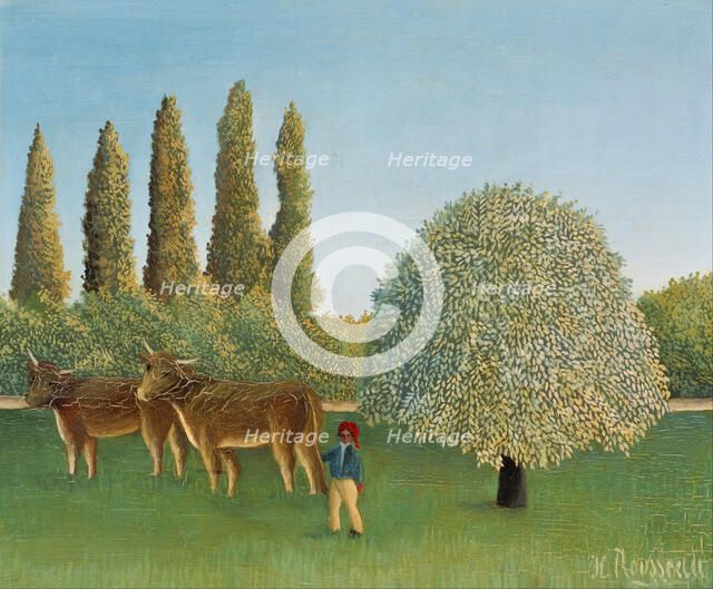 Meadowland (The Pasture). Artist: Rousseau, Henri Julien Félix (1844-1910)