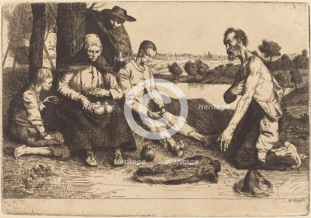 Meal Time, 1883. Creator: William Strang.