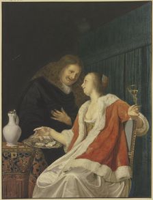 Meal of oysters, 1661. Creator: Jan Frederik Schierecke