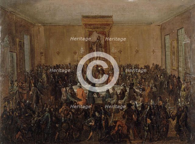 Meal offered to Louis XIV by the Parisian municipality, at Hôtel de Ville, on January 30, 1687. Creator: Unknown.