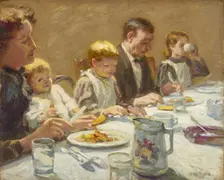 Mealtime, 1925. Creator: Otto Stark
