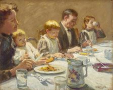 Mealtime, 1925. Creator: Otto Stark