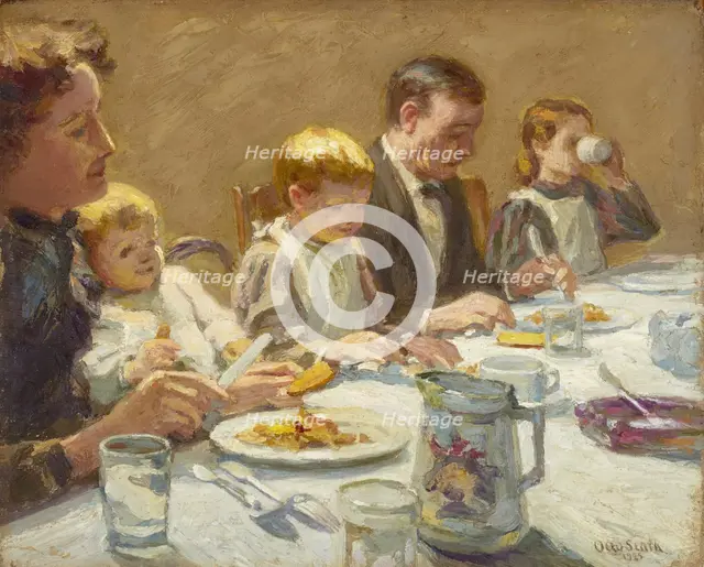Mealtime, 1925. Creator: Otto Stark.