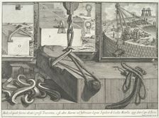 Means by which the large blocks of travertine and marble were lifted..., 1756-57. Creator: Giovanni Battista Piranesi