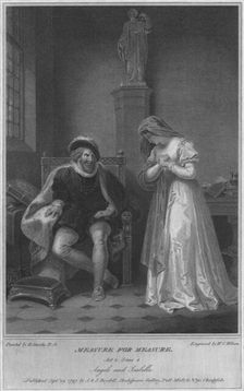 Measure for Measure. Act 2. Scene 4. Angelo and Isabella 1797. Artist: WC Wilson