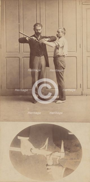 Measurement of Left Middle Finger, ca. 1893. Creator: Alphonse Bertillon.