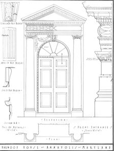 Measured drawing, Harwood House, Annapolis, Maryland, 1922. Artist: J Frederick Kelly
