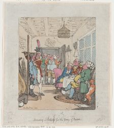 Measuring Substitutes for the Army of Reserve, 1805., 1805. Creator: Thomas Rowlandson