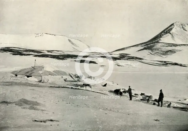 'Meares and Demetri at 'Discovery' Hut', 4 November 1911, (1913).  Artist: Herbert Ponting.