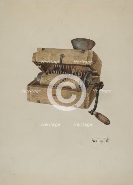 Meat Grinder, c. 1939. Creator: Geoffrey Holt.