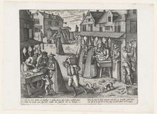 Meat Market, from the pair Meat Market and Vegetable Market, ca. 1575-1608., ca. 1575-1608. Creator: Peeter van der Borcht