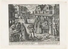 Meat Market, from the pair Meat Market and Vegetable Market, ca. 1575-1608., ca. 1575-1608. Creator: Peeter van der Borcht