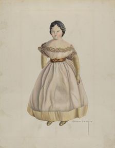 Mechanical Walking Doll, c. 1938. Creator: Bertha Semple