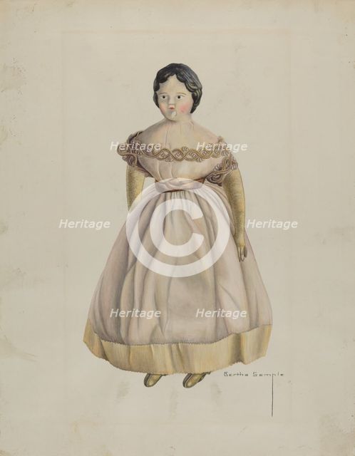 Mechanical Walking Doll, c. 1938. Creator: Bertha Semple.