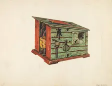 Mechanical Bank, c. 1938. Creator: Einar Heiberg