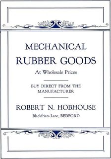Mechanical Rubber Goods - Robert N. Hobhouse advert 1916
