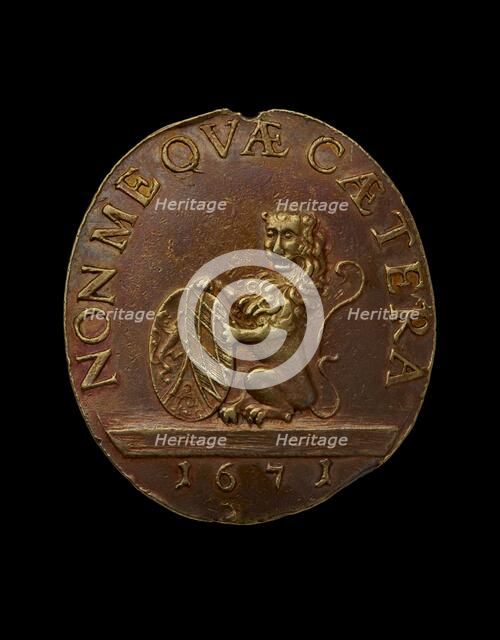 Medal, 1671. Artist: Unknown.