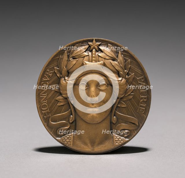 Medal, 1914-1916. Creator: Auguste Dujardin (French, 1847-1918).