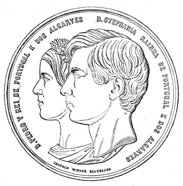 Medal Commemorative of the Marriage of the King of Portugal with the Princess Stephanie, 1858. Creator: Unknown.