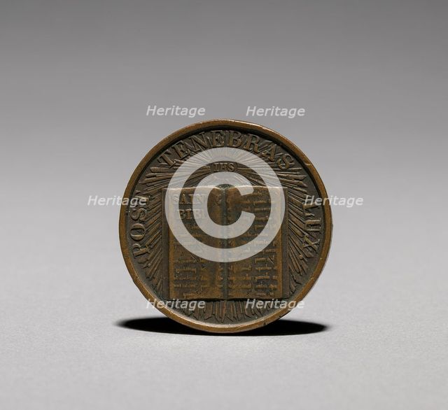 Medal: Commemorating 3c Jubilé de la Reformation Genève 23 Aôut 1835 (obverse), 1835. Creator: Unknown.
