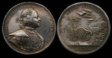 Medal Commemorating the capture of Vyborg, 1710. From the series Great Northern War