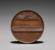 Medal: Commemorating the Centennial International Exhibition, 1876 (reverse), 1876. Creator: Unknown