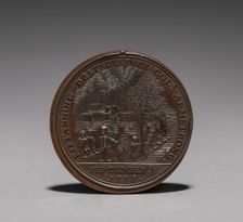 Medal: Commemorating the Destruction of Kittanning..., 8 September 1756 (reverse), 1756. Creator: Unknown