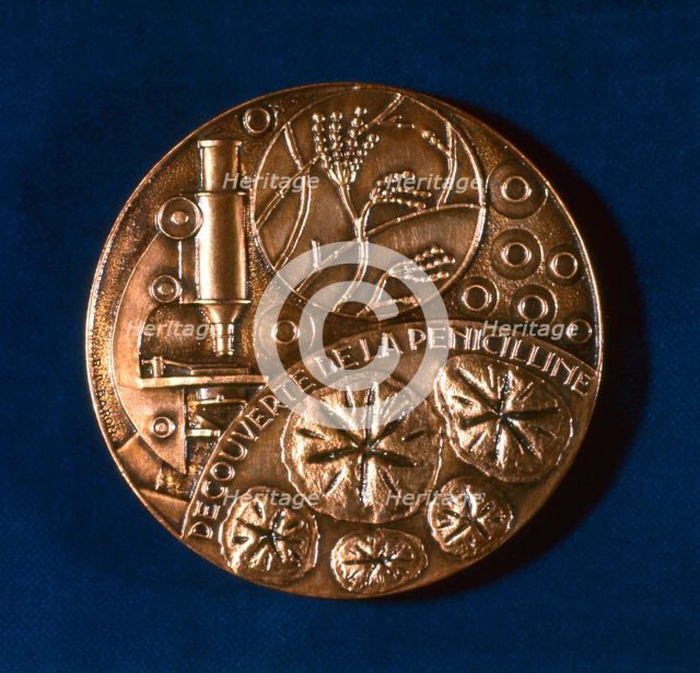 Medal commemorating the discovery of penicillin, 1945. Creator: Unknown.