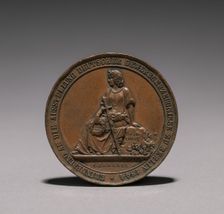 Medal Commemorating the Exhibition of Textiles, Berlin, 1844, 1844. Creator: Emil Schilling (German)