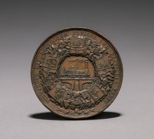 Medal Commemorating the Exhibition of Textiles, Berlin, 1844 (reverse), 1844. Creator: Emil Schilling (German)