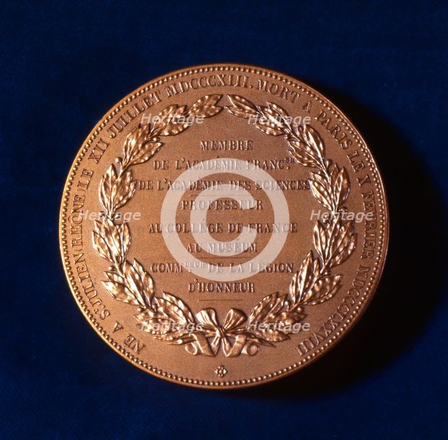 Medal commemorating Claude Bernard, French physiologist, 19th century. Creator: Unknown.