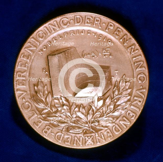 Medal commemorating Dutch physicist Johannes Diderik van der Waals. Creator: Unknown.