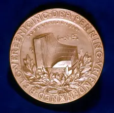 Medal commemorating Dutch physicist Johannes Diderik van der Waals. Creator: Unknown