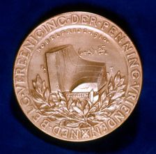 Medal commemorating Dutch physicist Johannes Diderik van der Waals. Creator: Unknown